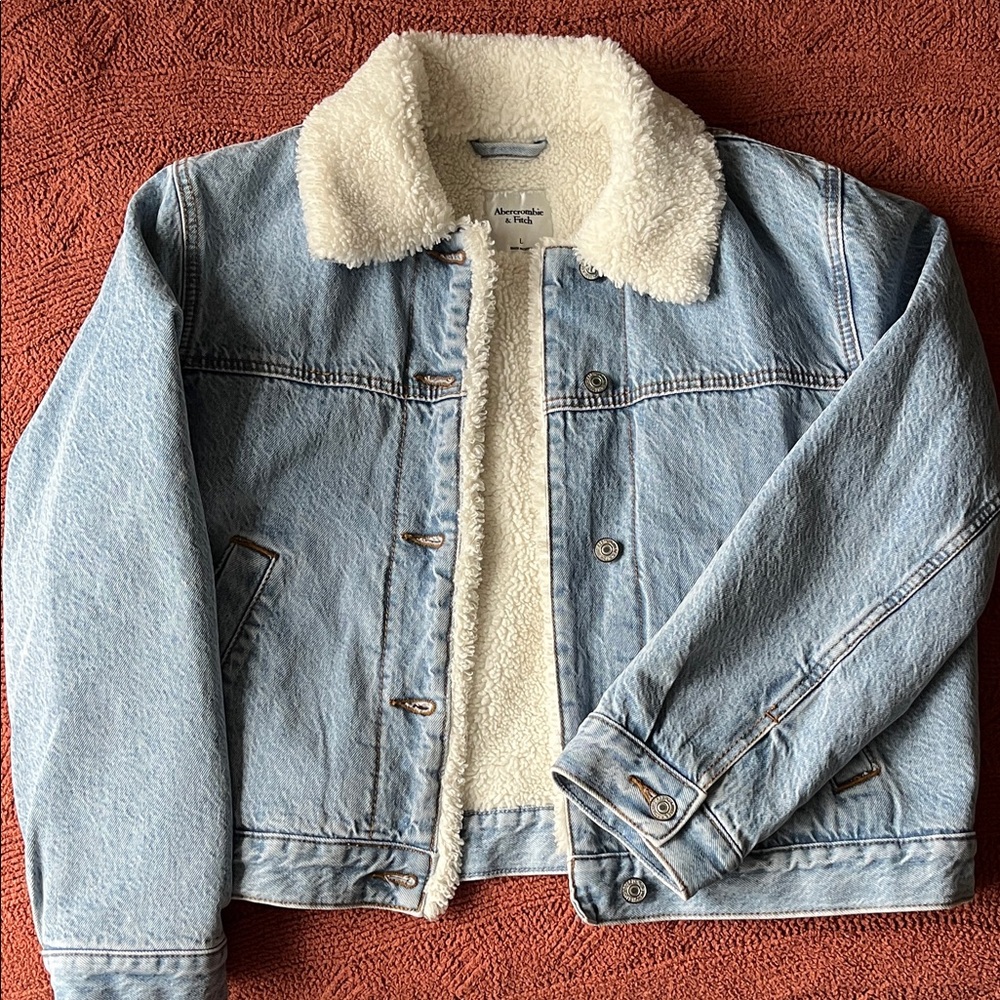 Abercrombie Winterized Denim Sherpa Jacket